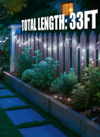Minetom Solar String Lights for Outside, 33Ft 100 LED Outdoor Solar Fairy Lights - Image 6