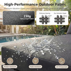 NICESOUL 10 Piece Contemporary Patio Furniture Set - Image 9
