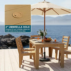 HDPE Patio Dining Set for 6, Weather-Resistant Outdoor Table - Image 3