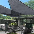LOVE STORY Custom Size 13'x13'x18.4' Graphite Grey Sun Shade Sail Right by LOVESTORY