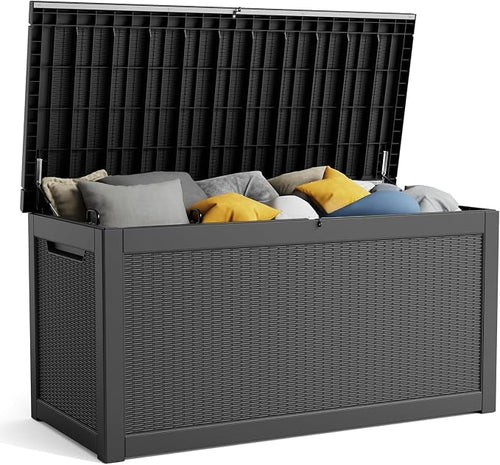 260 Gallon Resin Deck Box, Lockable Patio Outdoor Storage Box by OutdoorLivingPerfected