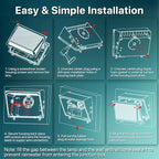 Glass Lens Wall Pack: 120W Outdoor LED Wall Lights 4Packs - Image 4