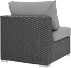 Modway EEI-1854-CHC-GRY Sojourn Wicker Rattan Outdoor Patio Sunbrella Fabric - Image 4