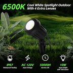 Spotlight Outdoor – 120V Plug-In, 6500K Cool White LED Landscape Lighting - Image 7