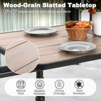 NUU GARDEN Patio Dining Table for 6, 61” x 37” Large Rectangle Metal Table - Image 5