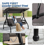 Patio Porch Swings with Adjustable Canopy - Image 4