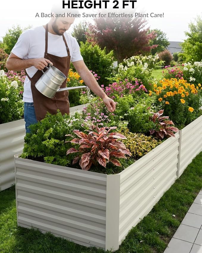 Garvee 6x3x2ft Galvanized Raised Garden Bed Outdoor, Rust-Resistant Raised - Image 2