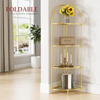 Crofy Foldable 4 Tier Corner Shelf, Metal Corner Plant Stand - Image 2