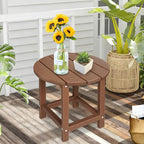 LZRS Round Adirondack Patio Side Table End Table, Outdoor Side Tables - Image 6