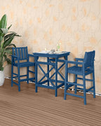 3-Piece Adirondack Chairs and Table Set, HDPE Outdoor Bar Sets, All Weather - Image 3