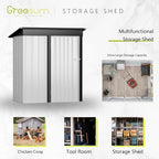 Greesum Metal Outdoor Storage Shed 5FT x 3FT, Steel Utility Tool Shed Storage - Image 7