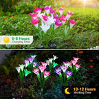 WdtPro Solar Lights Outdoor Garden Decorative 6 Pack, Waterproof Solar Garden - Image 5