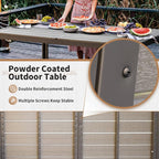 Devoko Patio Dining Table for 6 Outdoor Patio Table 59" x 35" Weather-Resistant - Image 5