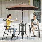 Outsunny 4 Piece Outdoor Patio Dining Furniture Set, 2 Folding Chairs, - Image 9