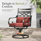 Sophia and William Swivel Outdoor Patio Dining Set - Image 4