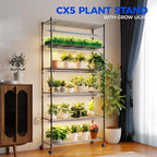 Barrina CX6 Plant Stand with Grow Lights, 3FT T8 30W Full Spectrum Yellow LED - Image 3