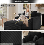65.4" Chaise Lounge Chair Indoor, Oversized Boneless Chaise Lounge Comfy - Image 5