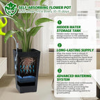 GarveeLife 22.5" Tall Planters Set of 2, Outdoor&Indoor Black Planter Pots - Image 4
