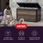 Keter Walnut 100 Gallon Resin Deck Box-Organization and Storage - Image 11