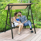 Tangkula 2-Person Patio Swing, Weather Resistant Porch Swing - Image 4