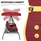 HOMREST 3 Person Outdoor Porch Swing - Image 2