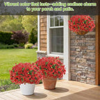 Artificial Flowers for Outdoor, Silk Flowers No Fade Fake Plastic Flowers UV - Image 4