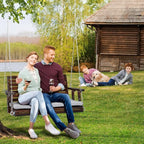 VINGLI Outdoor 4 FT Porch Swing, Heavy Duty 880 LBS Wooden Patio Swings - Image 8