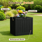 Flamaker Resin Deck Box 40 Gallon Waterproof Outdoor Indoor Storage Box - Image 4