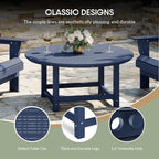 WestinTrends Malibu Low Outdoor HDPE Round Patio Coffee Table - Image 8