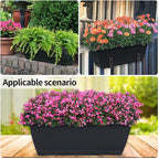 Window Box Planter, 10 Pack Plastic Vegetable Flower Planters Boxes 17 Inches - Image 5