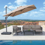 PURPLE LEAF Patio Umbrella 9' X 9' Rectangle Cantilever Umbrella Large Aluminum by Unknown