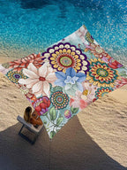 Sun Shade Sail 8'x10' Boho Floral Rectangle Sun Shade Sails Canopy Waterproof - Image 3