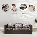 8Pcs Stretch Patio Cushion Covers, - Image 3