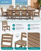 SERWALL Outdoor Dining Chairs Set of 4, All-Weather HDPE Patio Chair - Image 3