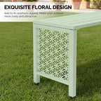VINGLI 40in Outdoor Metal Bench, All-Weathe Backless Patio Bench - Image 6