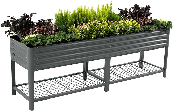 Elevated Raised Garden Bed-V Series, 1400 Lbs Weight Capacity, Outdoor Planter by VegoGarden