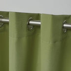 NICOLE MILLER NEW YORK Canvas Indoor/Outdoor Grommet Top Curtain Panel Pair - Image 3