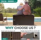 YITAHOME 150 Gallon Large Deck Box - Image 5
