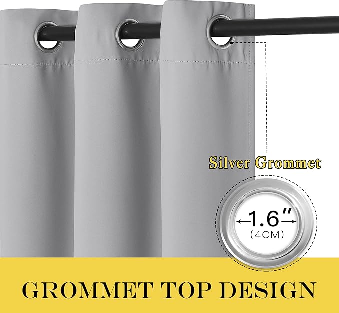 NICETOWN Blackout Sliding Glass Door Curtains, Room Darkening Thermal Insulated - Image 6