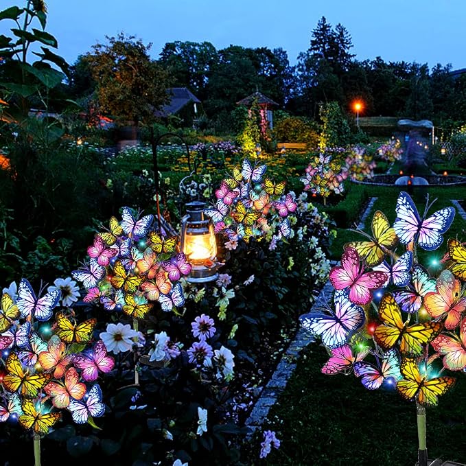 Solar Garden Lights Outdoor Waterproof Decorative Solar Lights Outdoor 2 Pack - Image 6