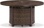 Signature Design by Ashley Paradise Trail Outdoor Round Wicker Patio Fire Pit - Image 8