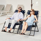 JEAREY Oversized Padded Zero Gravity Chairs, Folding Lounge Chair Outdoor Patio - Image 2