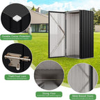 Devoko 22 Cuft Lockable Metal Storage Shed, Vertical Indoor Outdoor Tool Cabinet - Image 3