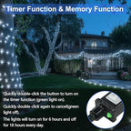 Connectable 200 LED String Lights Indoor Outdoor, 66FT Cool White Christmas - Image 6