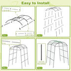 Miory Garden Arch Trellis for Climbing Plants Outdoor, Metal Plants Support - Image 4
