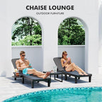 WACASA Outdoor Chaise Lounge Chairs Set of 2, Oversized Lounge Chairs - Image 3