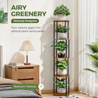 Bamworld Tall Plant Stand Indoor, Corner Plant Shelf - Image 3
