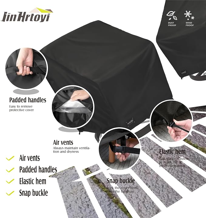 JinHrtoyi Outdoor Chair Covers 2 Pack, 33Wx35Dx36H inches Patio Chair Cover - Image 4