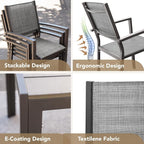 Devoko Patio Dining Set 7 Piece Outdoor Furniture - Image 9