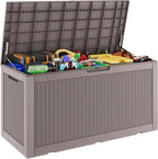Outdoor Storage Box, Resin Deck Boxes Indoor and outdoor, Waterproof Storage by NBYSGO